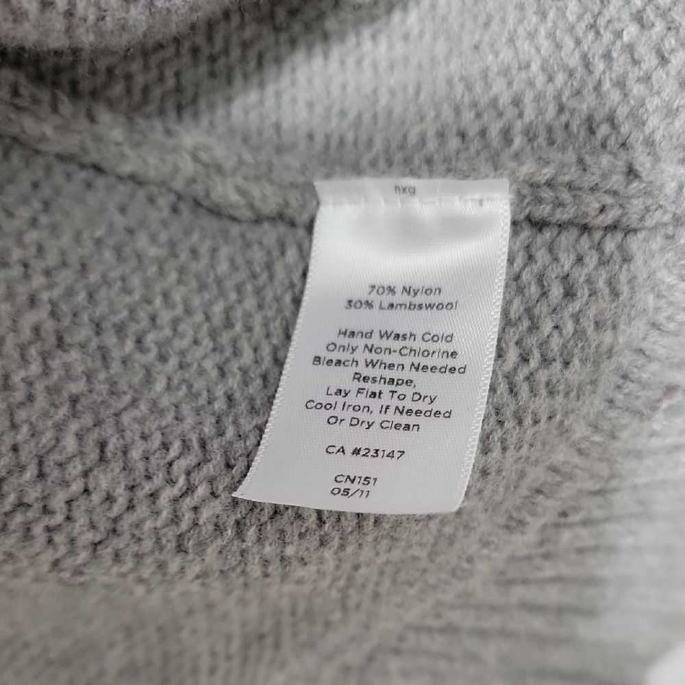 Talbots Petites Gray Shawl Collar Knit Cardigan Sweater Size LP - Picture 8 of 12